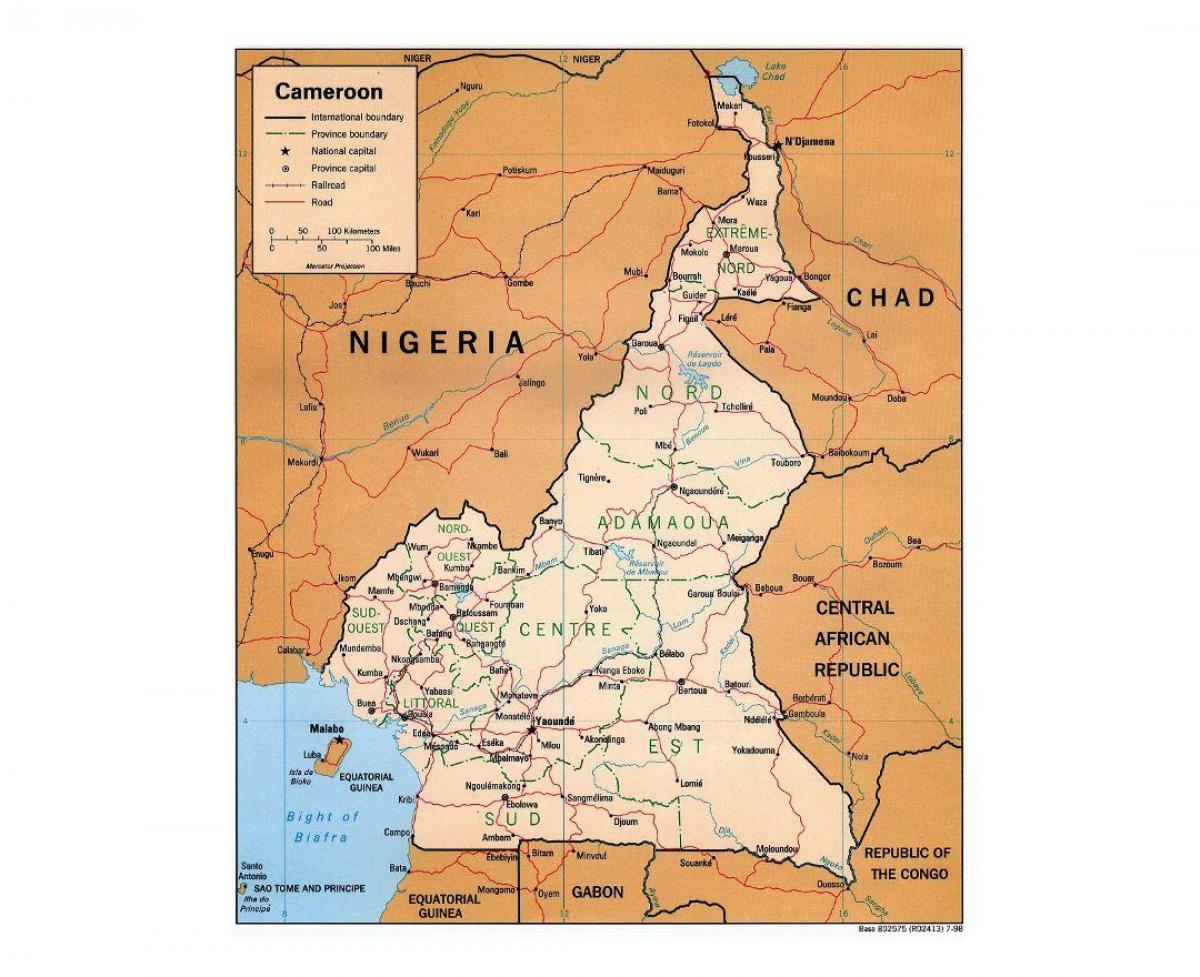 خريطة جنوب الكاميرون
