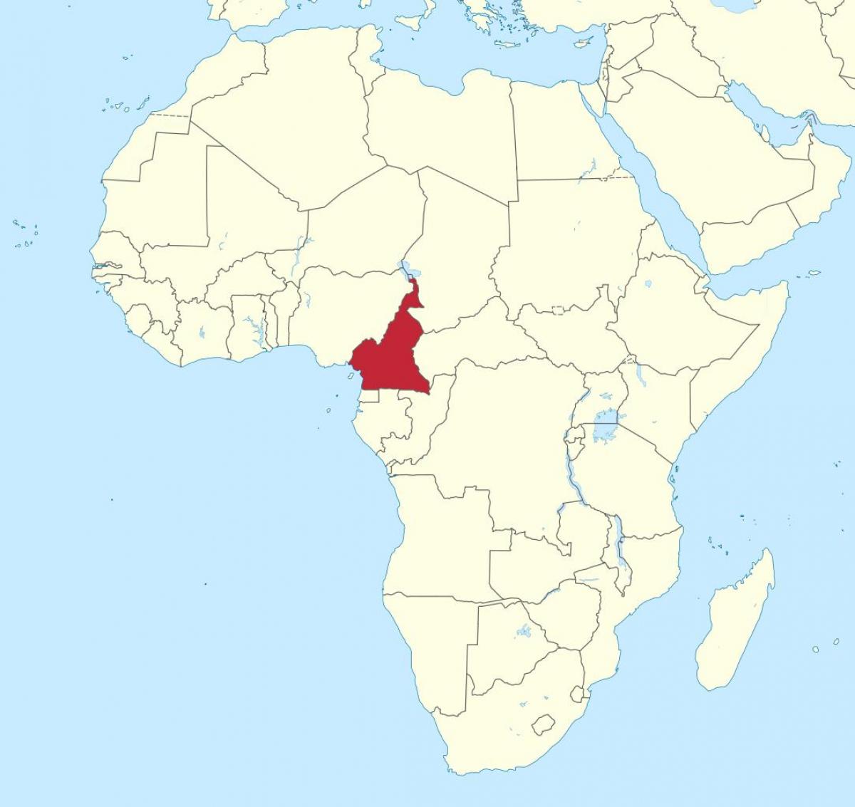 خريطة الكاميرون في غرب أفريقيا